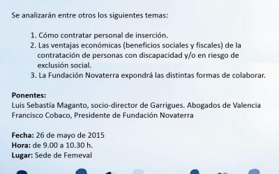 [26 mayo] Desayuno Femeval: La inserción laboral y el impacto en la cuenta de resultados