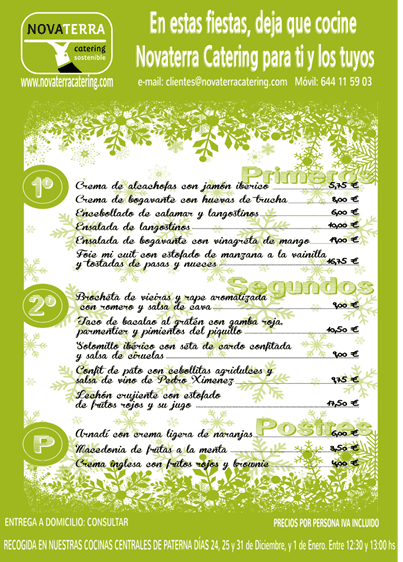 Novaterra Catering cocina por ti en Navidad