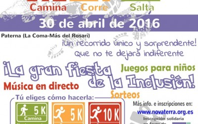 Más de 300 personas y 80 voluntarios/as participarán mañana en la I #Correcaminata Novaterra por la inclusión en el Barrio de La Coma