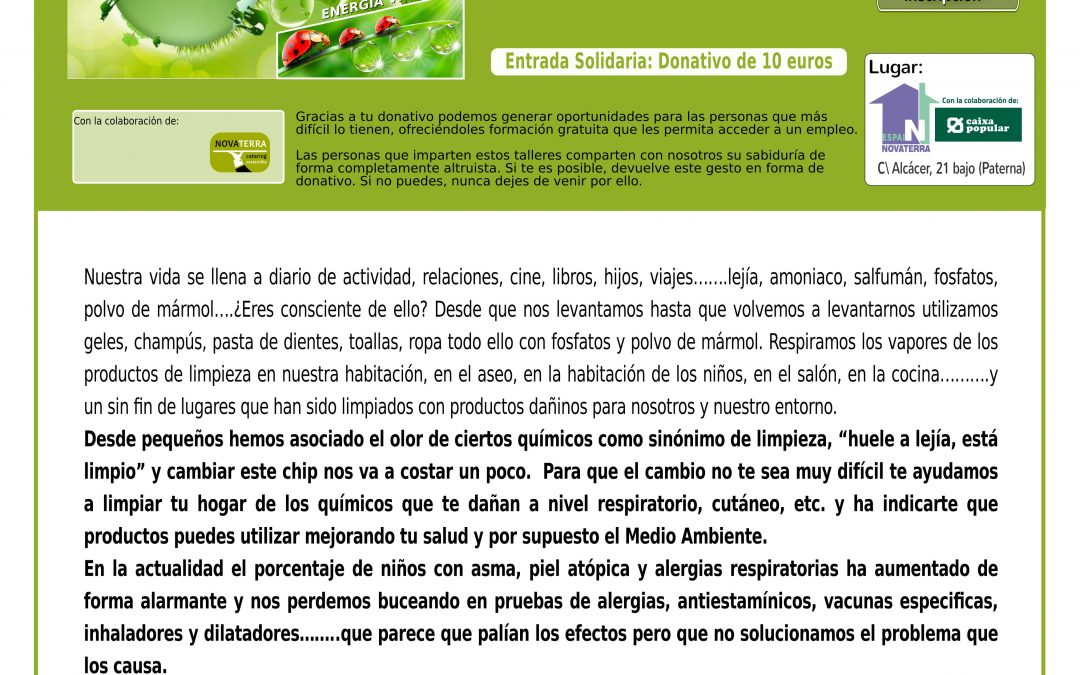 Taller «Hogares saludables vs hogares tóxicos»