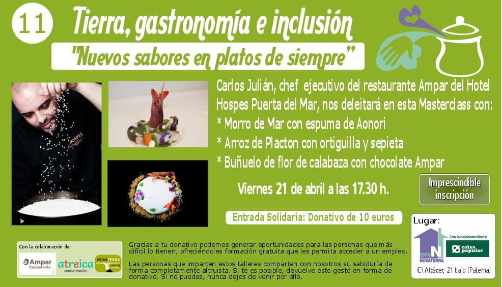 21 abril Masterclass con el chef Carlos Julián