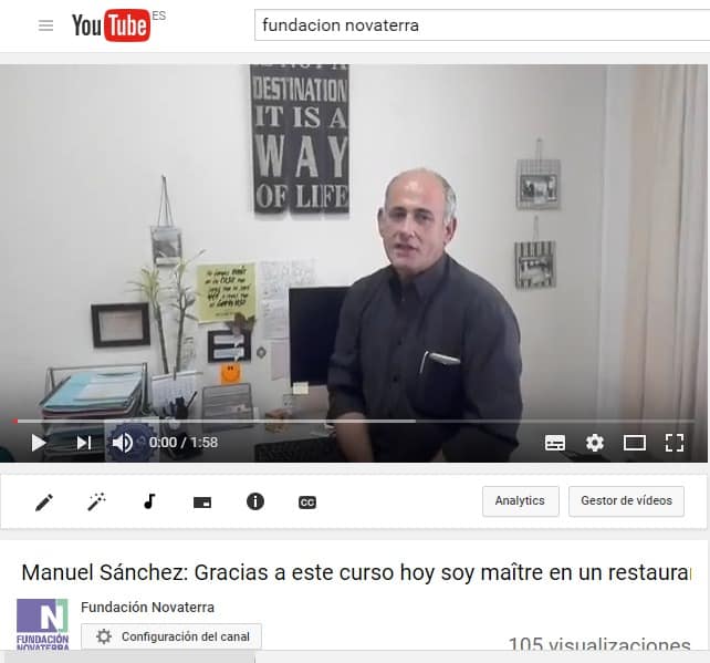Manuel Sánchez: Gracias a este curso hoy soy maître en un restaurante