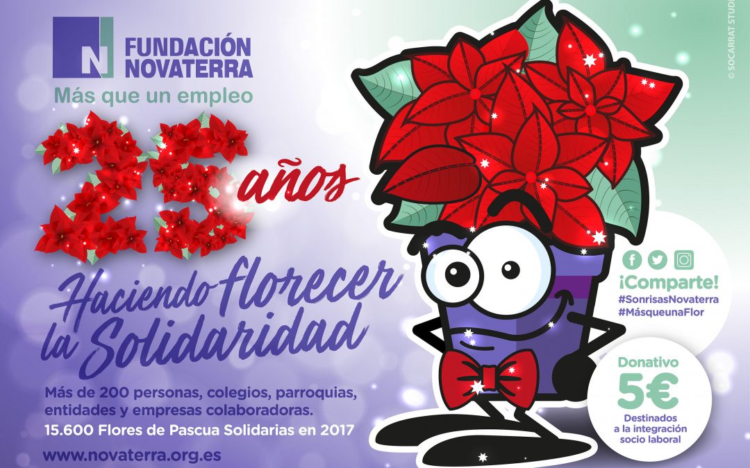 Socarrat Studio diseña a “Florencia”, la nueva mascota de Fundación Novaterra para celebrar el 25 aniversario de su campaña Navideña