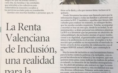 La Renta Valenciana de Inclusión 2017: una realidad para la dignidad. Amelia López