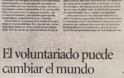 El voluntariado puede cambiar el mundo: Fernando del Rosario