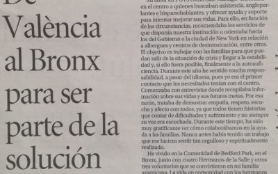 Voluntariado juvenil. Un caso práctico. Daniel Miquel: «De València al Bronx para ser parte de la solución»