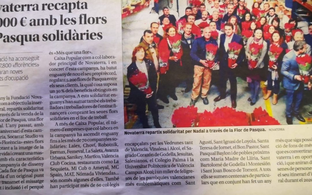 Novaterra recapta 35.000€ amb les flors de Pasqua solidàries