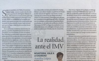 Amèlia López: «La realidad ante el IMV»