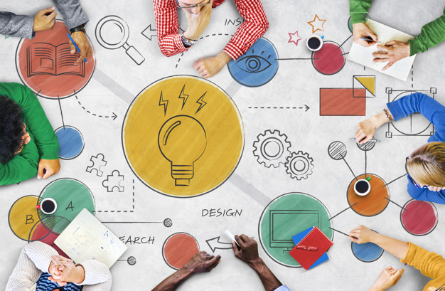 Light Bulb Ideas Creative Diagram Concept mentorización-emprendimiento-Valencia