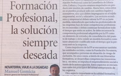 A propósito de la Nueva FP: «Formación Profesional Solución siempre deseada», por Manolo Gomicia