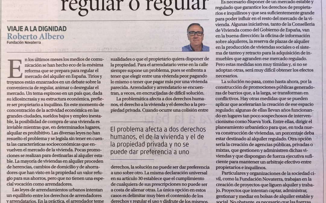 Vivienda en alquiler, regular o regular, por Roberto Albero
