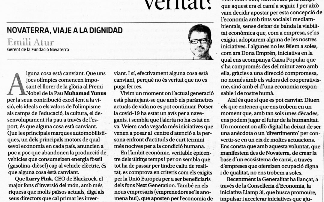 ¿Y si finalmente fuera verdad?, por Emili Altur