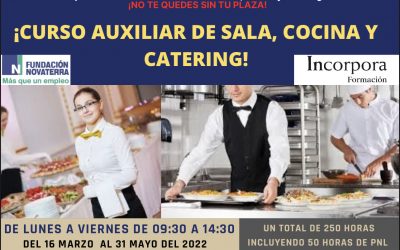 Curso auxiliar de sala, cocina y catering, junto a Incorpora Formación .