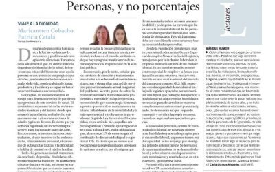 Personas, y no porcentajes, por Mari Carmen Cobacho y Patricia Catalá