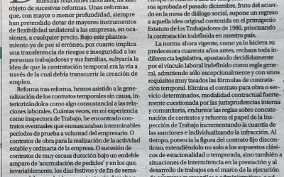 La reformal laboral y el reto de la estabilidad en el empleo, por Silvia Parra Núñez