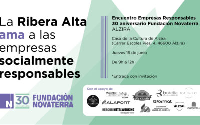 Fundación Novaterra celebra en Alzira su 30 aniversario con un evento de empresas socialmente responsables