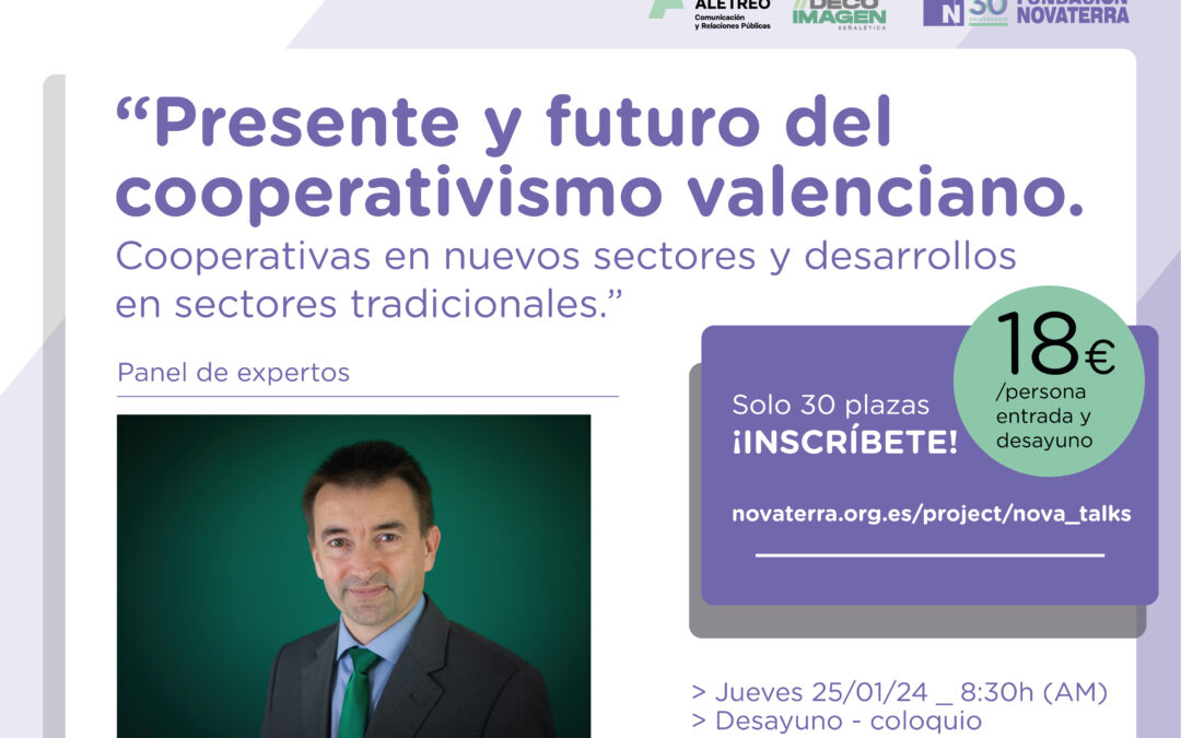 Nuevo NOVA_Talks sobre cooperativismo el jueves 25 de enero