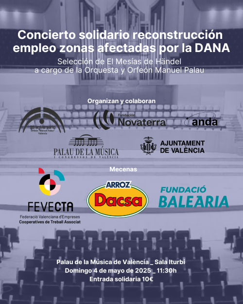 Empresas valencianas se unen al concierto solidario para apoyar la recuperación del empleo de las zonas afectadas por la DANA