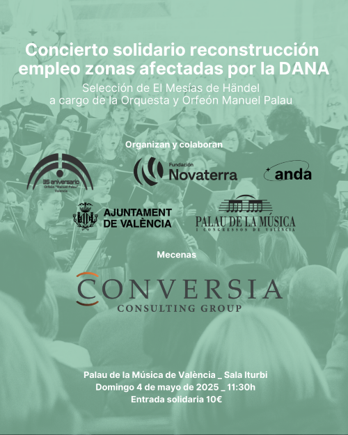 Un concierto por el empleo: Conversia apoya el Proyecto ANDA en zonas afectadas por la DANA