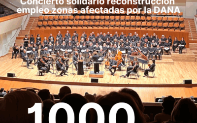 Más de 1.000 personas llenan el Palau de la Música de Valencia en un concierto solidario por el empleo en las zonas afectadas por la DANA