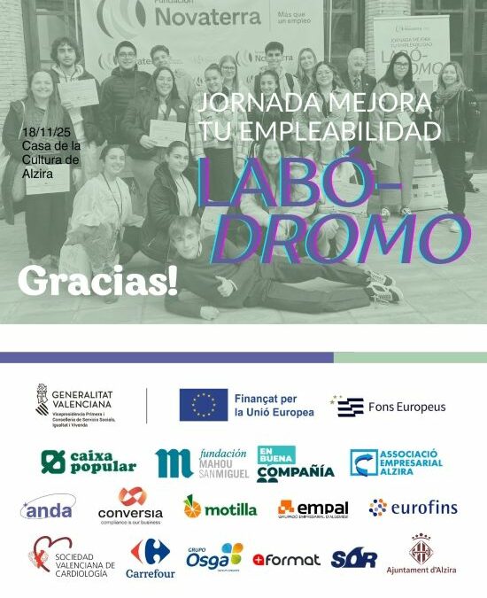 Gracias al apoyo de empresas y entidades, el LABÓDROMO refuerza la empleabilidad en los municipios afectados por la DANA